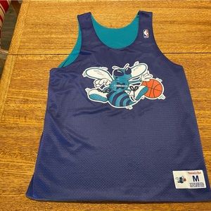 Charlotte Hornets NBA Reversible Jersey Mesh Vintage Retro Muggsy Mugsy Curry
